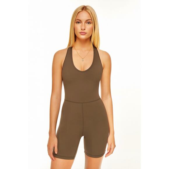 Wilfred Free Mocha Brown Look Halter Top Romper XS - Picture 1 of 12